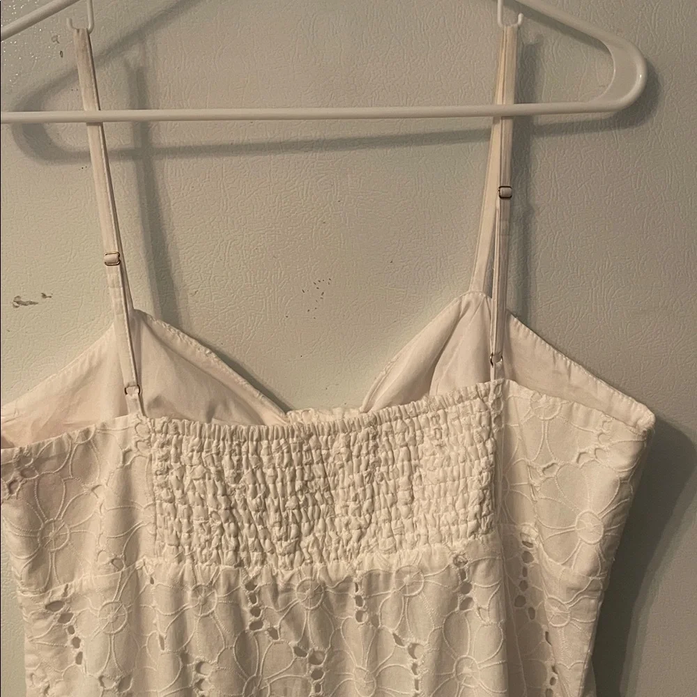 Lilly Pulitzer Size 14 White 100%Cotton Cottage Floral Short Resort Preppy Dress - Picture 9 of 10